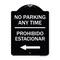 Signmission No Parking Anytime Prohibido Estacionar W/ Left Arrow Heavy-Gauge Alum, 24" x 18", BW-1824-23767 A-DES-BW-1824-23767 - alternate 1